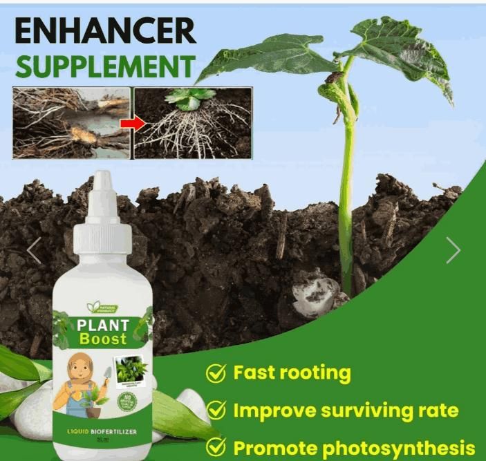 Plant Boost Liquid Biofertilizer for All Crops, Organic (BUY 1 GET 2 FREE)